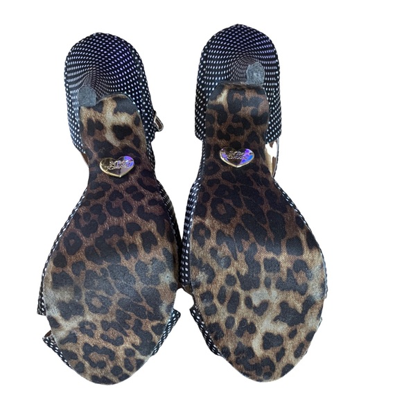 Betsey Johnson Canddee Polka Dot Peep-Toe Heels - Picture 5 of 12